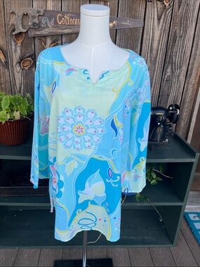 Cantoo Medium summer tunic top with bell sleeves and hippy vibe